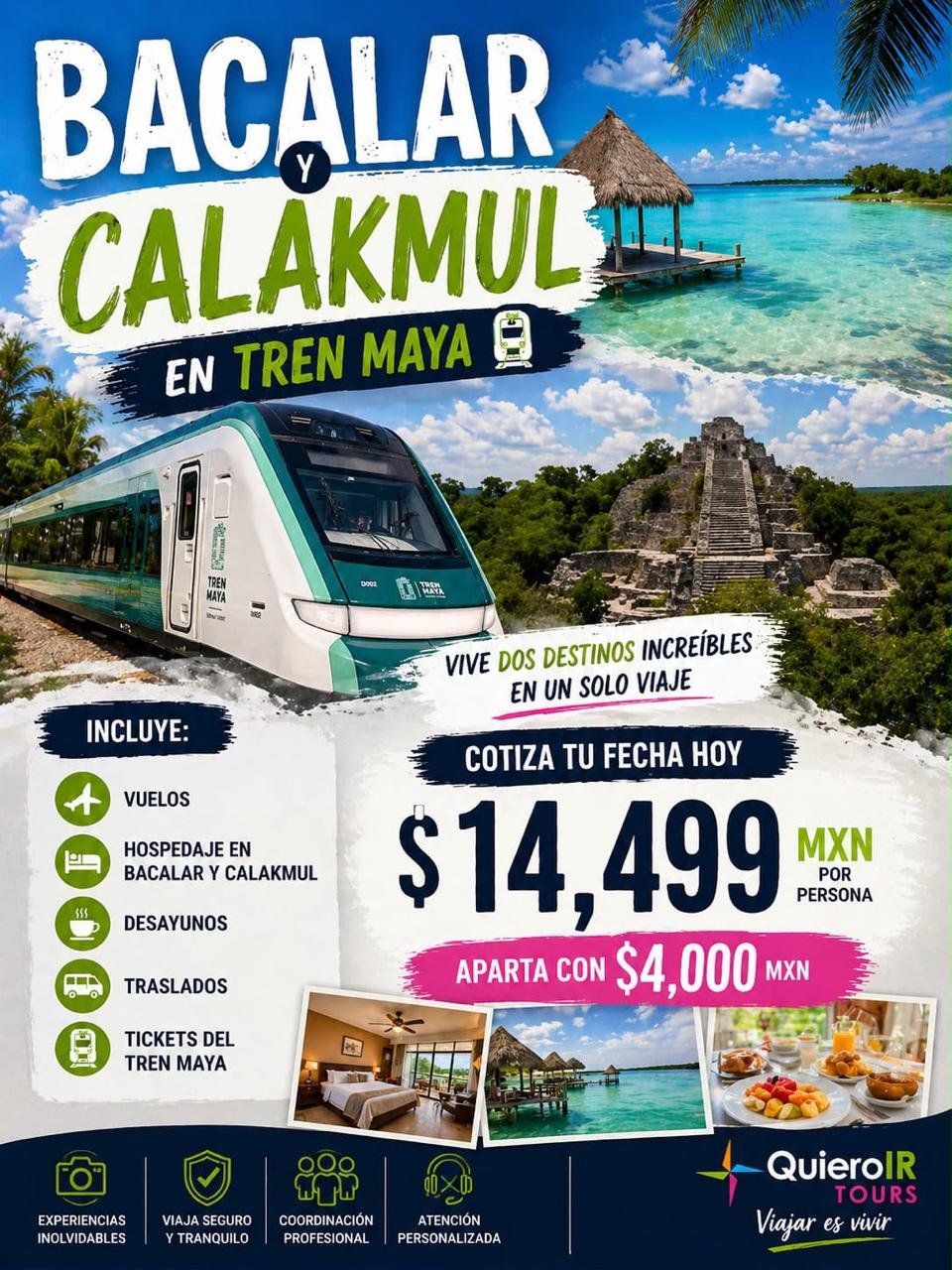 Bacalar y Calakmul en Tren Maya